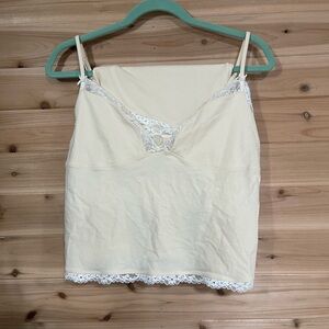 SKIMS Jersey soft yellow Lace Trim Cami Set